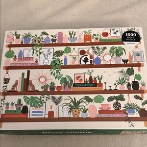 Galison “Plant Shelfie” 1000-Piece Puzzle | Plant Lover Art | Frankie Penwill